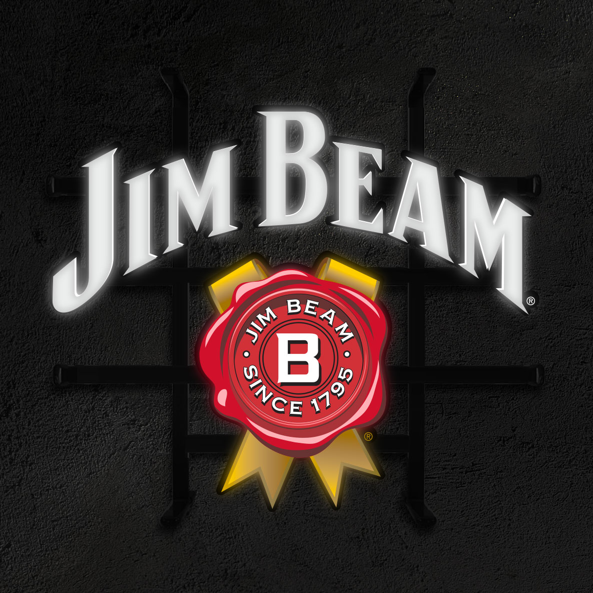 Illuminated Jim Beam LED sign